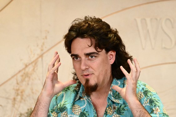 Palmer Luckey, founder of Oculus and Anduril Industries, speaks during The Wall Street Journal's WSJ Tech Live conference in Laguna Beach, California on October 16, 2023. (Photo by PATRICK T. FALLON/AFP via Getty Images)