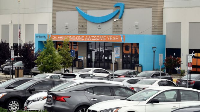 The Amazon distribution center in Garner, N.C.