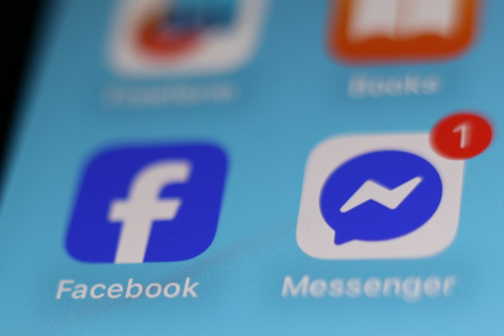 Facebook Messenger icons displayed on a phone screen.