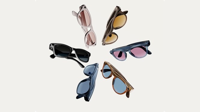 array of Meta smart glasses