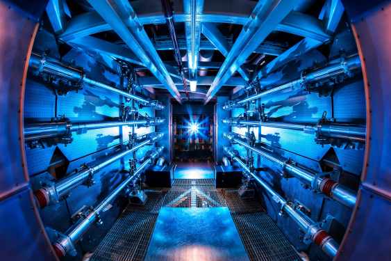 Preamplifiers lit up at the NIF.